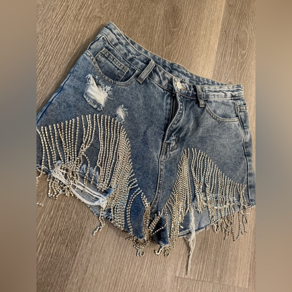 Windsor Rhinestone Fringe Shorts